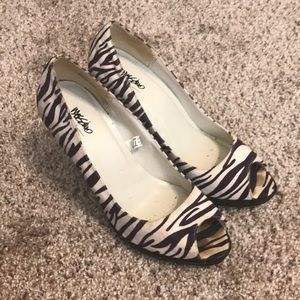 Mossimo Zebra Print Heels Size 7